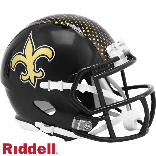 新奥尔良圣徒队头盔 Riddell 复制品迷你速度款赛场替补