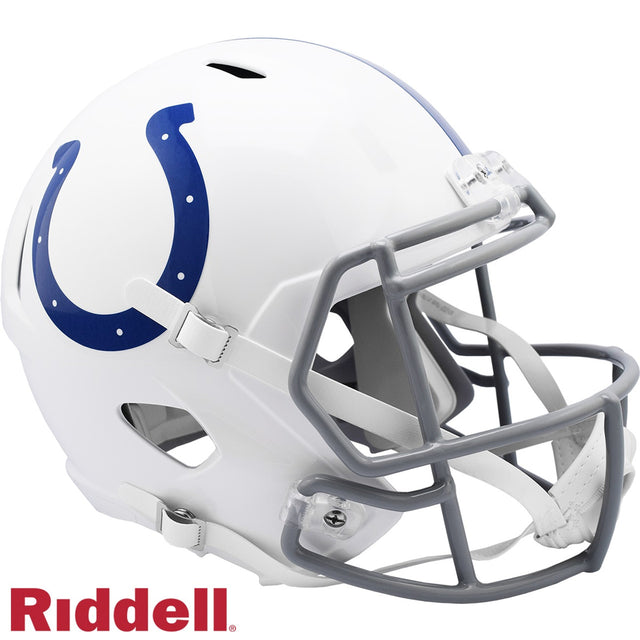 Réplica de casco de los Indianapolis Colts Riddell en tamaño completo, estilo Speed ​​2020