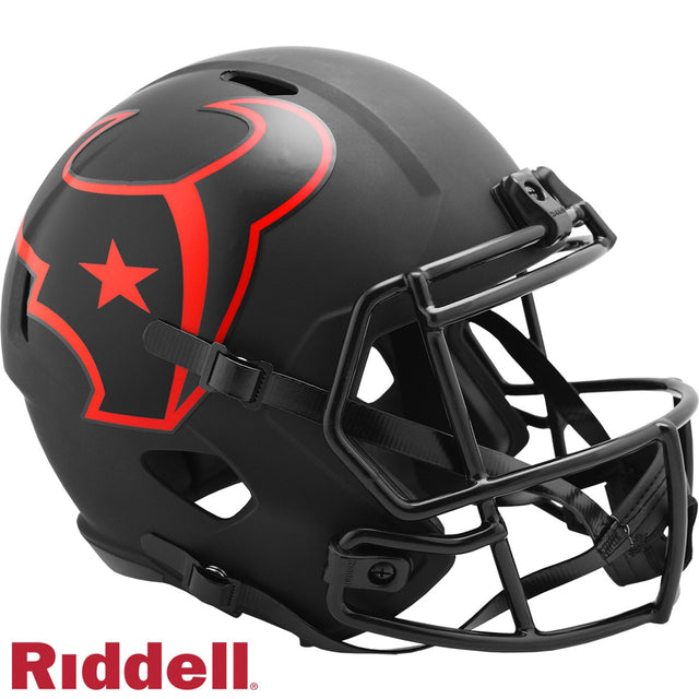 Réplica de casco de los Houston Texans de Riddell en tamaño completo, estilo Speed, Eclipse, alternativa