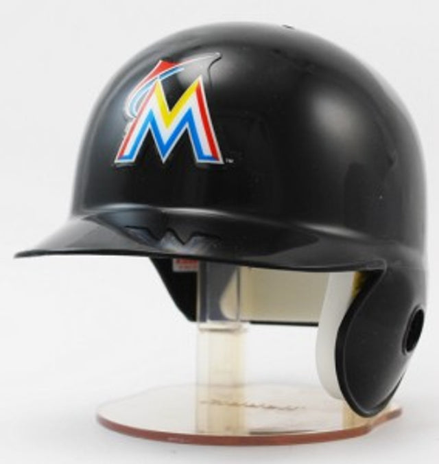 Réplica de casco Riddell de los Miami Marlins, estilo mini bateo CO