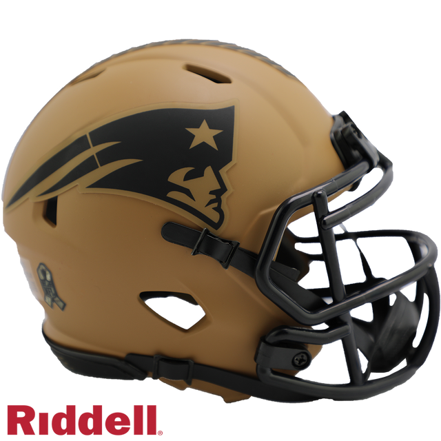 New England Patriots Helmet Riddell Replica Mini Speed Style Salute To Service 2023