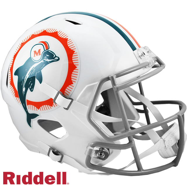 迈阿密海豚队头盔 Riddell 复制品 全尺寸 Speed Style Tribute