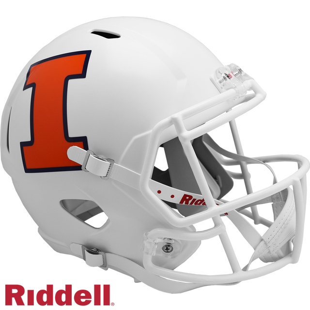 Réplica de casco Illinois Fighting Illini de Riddell en tamaño completo y estilo Speed