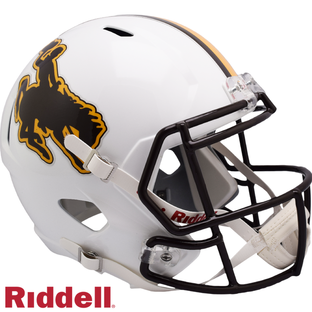 Réplica de casco Riddell de los Wyoming Cowboys en tamaño completo, estilo Speed