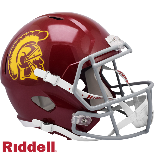 Réplica de casco USC Trojans Riddell de tamaño completo, estilo Speed