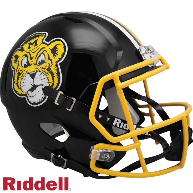 密苏里猛虎队头盔 Riddell 复制品 全尺寸 速度风格 水手虎