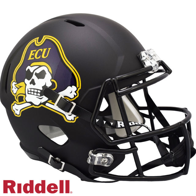 东卡罗来纳海盗头盔 Riddell 复制品 全尺寸 Speed Style 哑光黑色