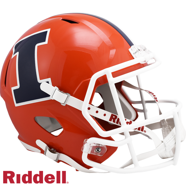 Réplica de casco Illinois Fighting Illini de Riddell en tamaño completo y estilo Speed