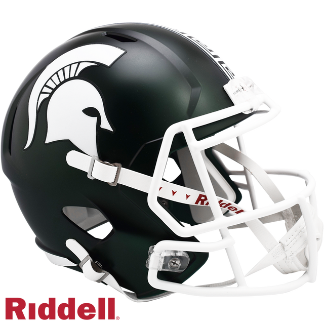 Réplica de casco Michigan State Spartans Riddell de tamaño completo, estilo Speed, satinado