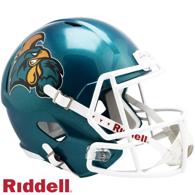 Casco Coastal Carolina Chanticleers, réplica de Riddell, tamaño completo, estilo Speed, color verde azulado