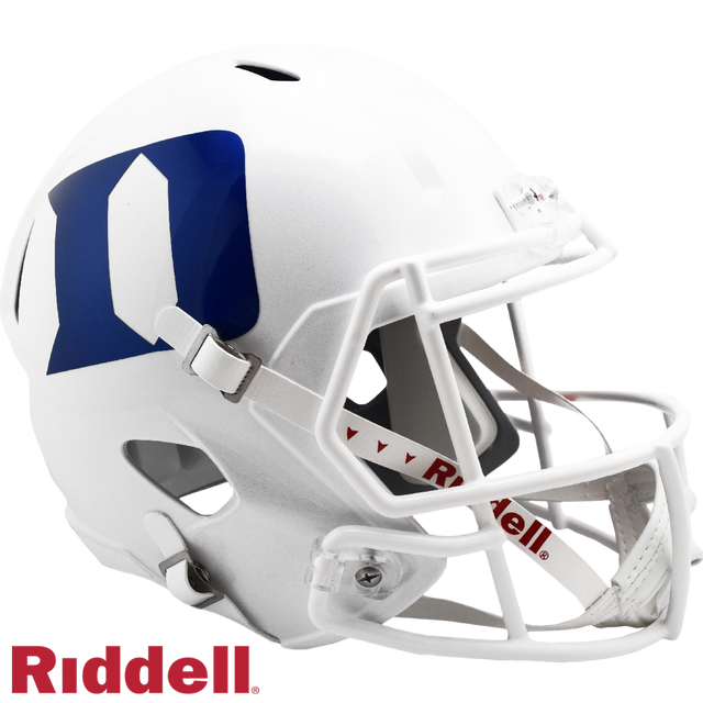 Réplica de casco Duke Blue Devils Riddell de tamaño completo, estilo Speed, color blanco