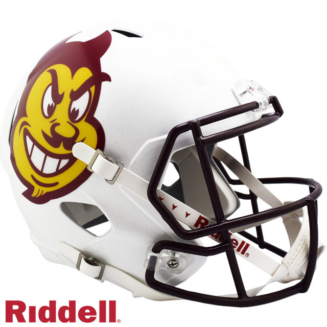 Arizona State Sun Devils Helmet Riddell Replica Full Size Speed Style White Sparky