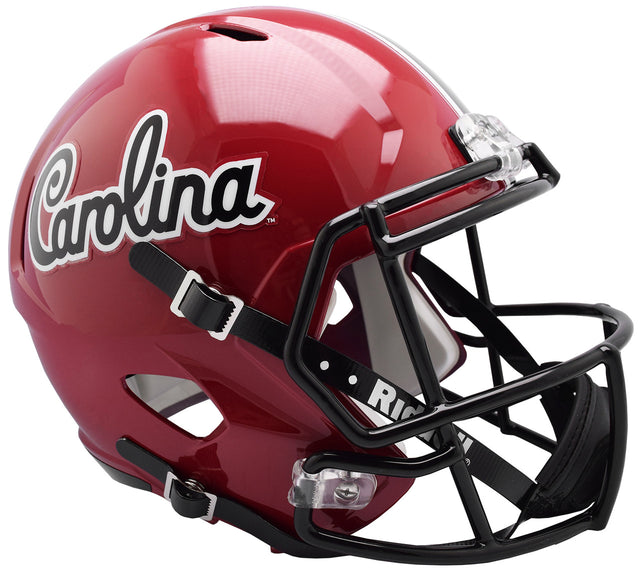 Réplica de casco de los South Carolina Gamecocks de Riddell en tamaño completo, estilo Speed, diseño con escritura