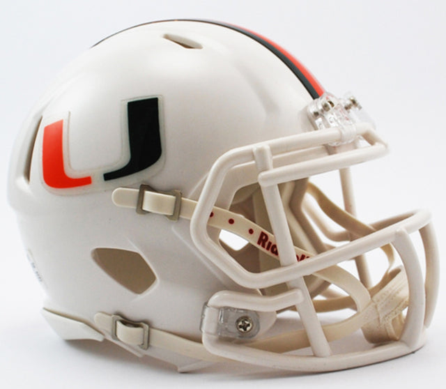 Réplica de casco Riddell Mini Speed ​​Style de los Miami Hurricanes