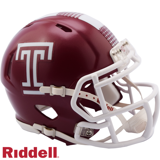 Réplica del casco Temple Owls de Riddell en miniatura Speed ​​Style