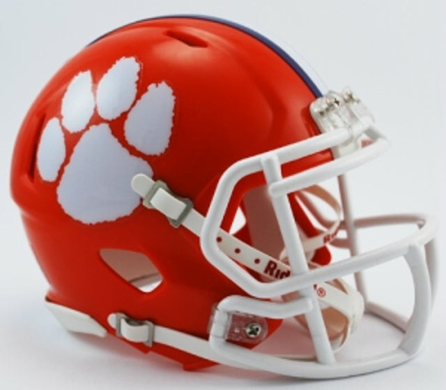 Mini casco de velocidad de los Clemson Tigers