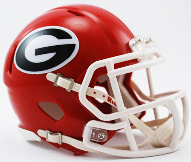 Mini casco de velocidad de los Georgia Bulldogs