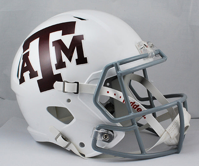 Casco de velocidad de réplica de lujo de los Texas A&amp;M Aggies, color blanco