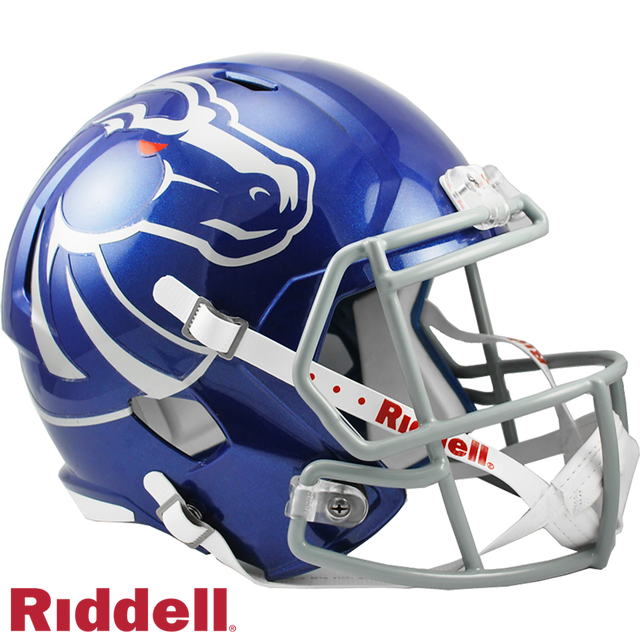 Casco de los Boise State Broncos, réplica de Riddell, tamaño completo, estilo Speed, azul