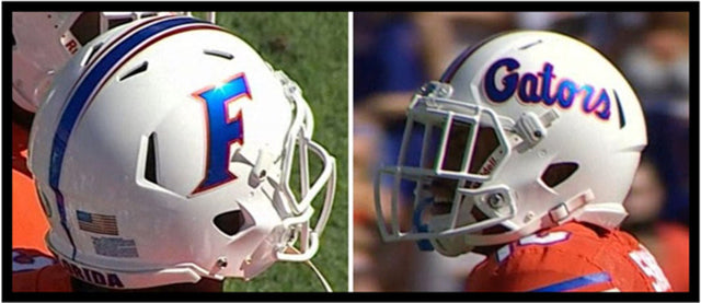 Casco de velocidad réplica de lujo Florida Gators, blanco, 2015