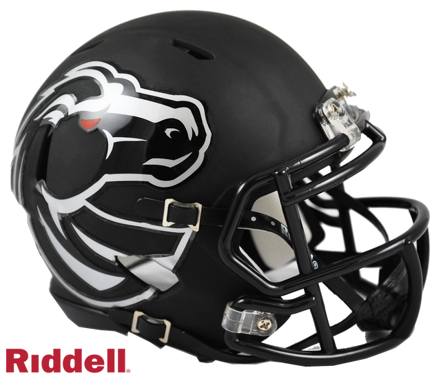 Casco Boise State Broncos Riddell Replica Mini Speed ​​Style Negro Mate