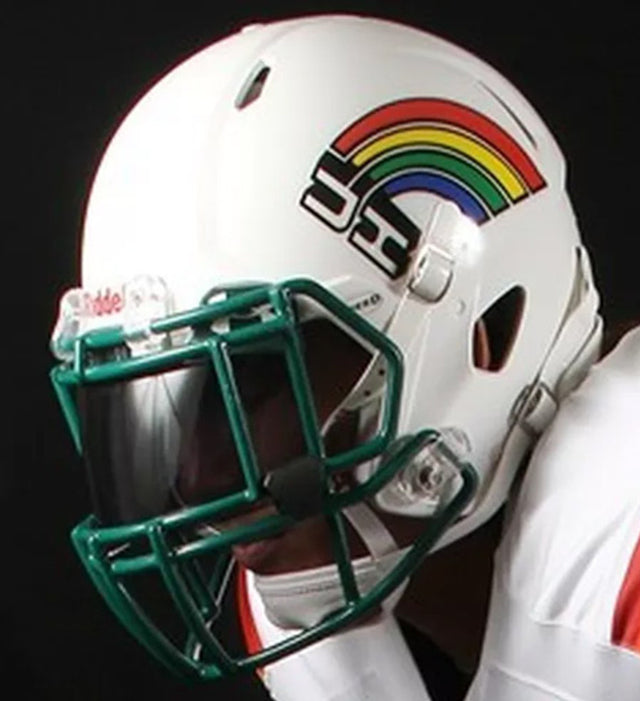 Hawaii Warriors Speed Mini Helmet - Retro Rainbow