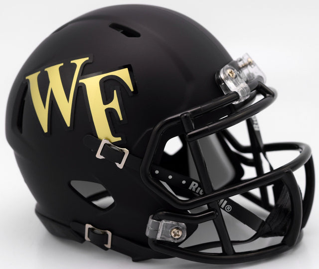 Casco Wake Forest Demon Deacons Riddell Replica Mini Speed ​​Style Negro mate