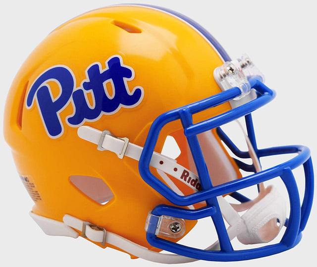 Réplica de casco de los Pittsburgh Panthers Riddell Mini Speed ​​Style dorado