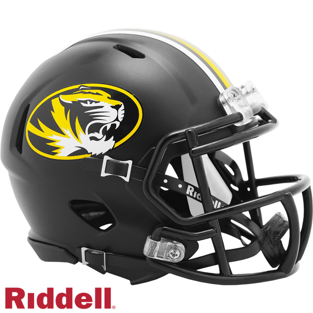 Réplica de casco Riddell Mini Speed ​​Style de los Missouri Tigers, color negro