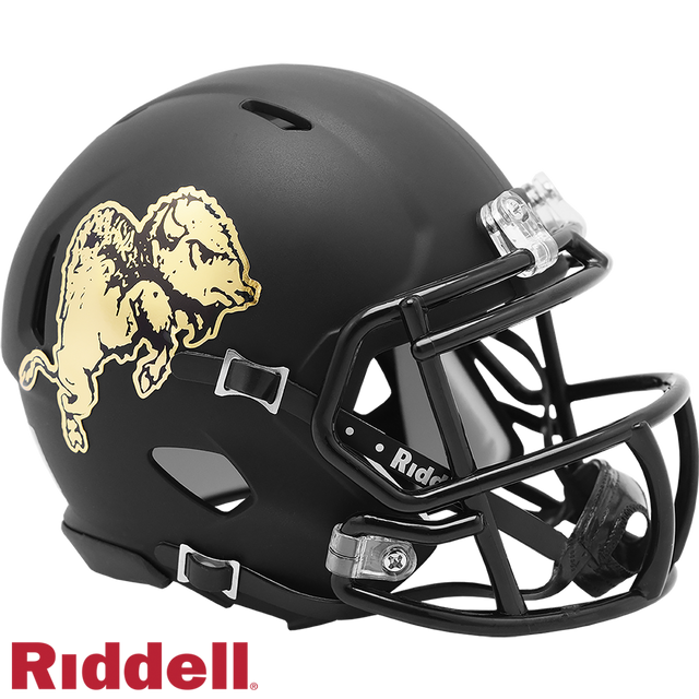 Casco de los Colorado Buffaloes, réplica de Riddell, estilo mini Speed, cromado, alternativo