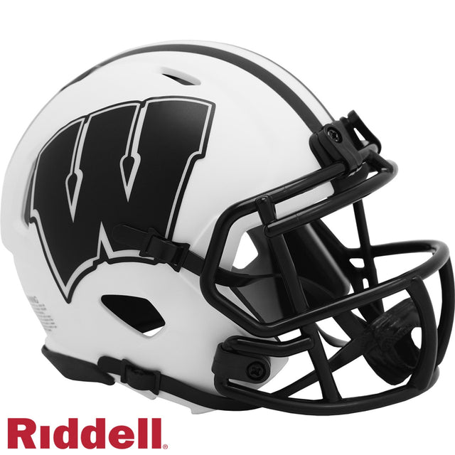 Réplica de casco Wisconsin Badgers Riddell Mini Speed ​​Style Lunar Eclipse Alternate