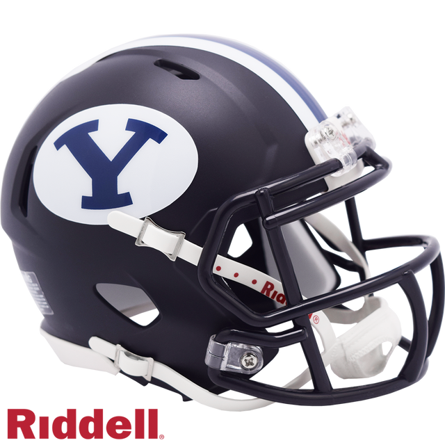 Réplica de casco Riddell Mini Speed ​​Style de los BYU Cougars, color azul marino