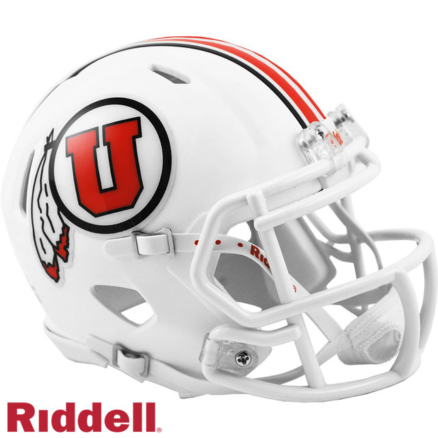 Réplica de casco Utah Utes Riddell Mini Speed ​​Style blanco