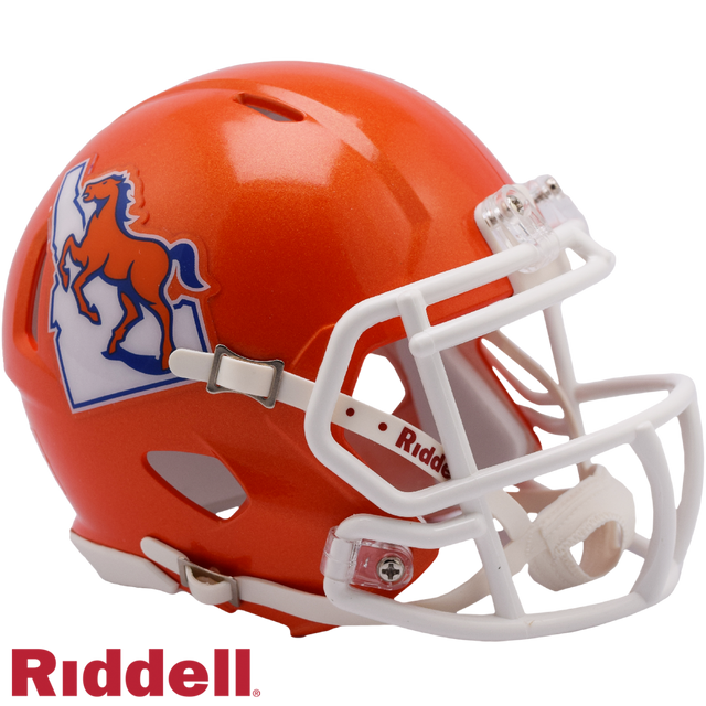 Réplica de casco de los Boise State Broncos de Riddell, estilo mini Speed, estilo retro