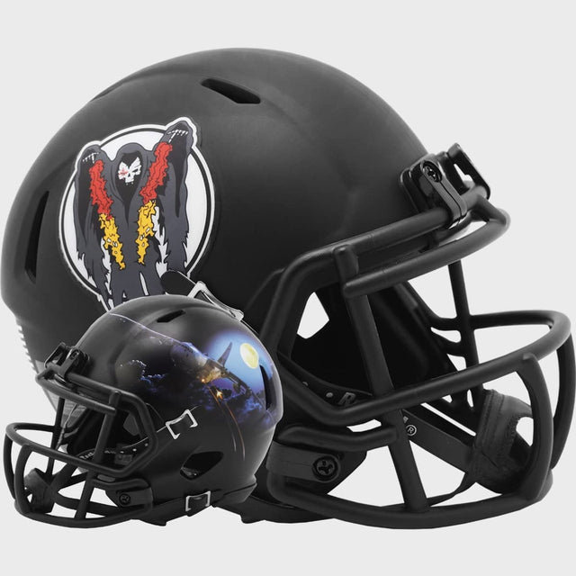 Réplica del casco Air Force Falcons de Riddell, estilo mini Speed, diseño Ghostrider