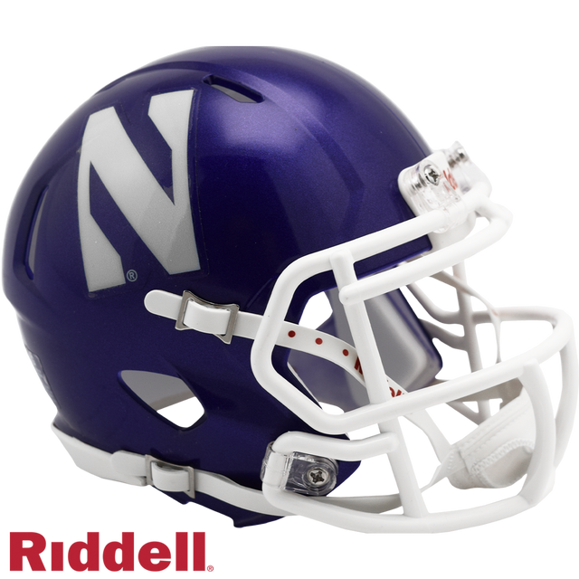 Réplica de casco Northwestern Wildcats Riddell Mini Speed ​​Style morado