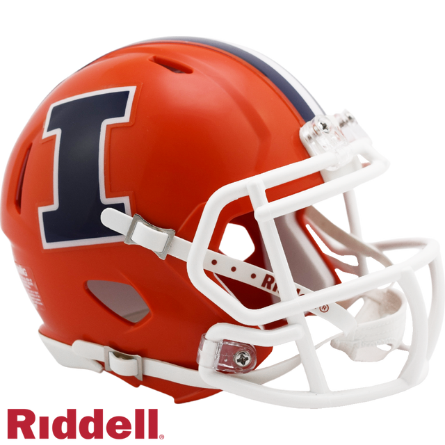 Réplica del casco Illinois Fighting Illini de Riddell, estilo mini Speed