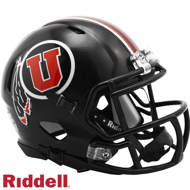 Utah Utes 头盔 Riddell Replica Mini Speed Style 黑色