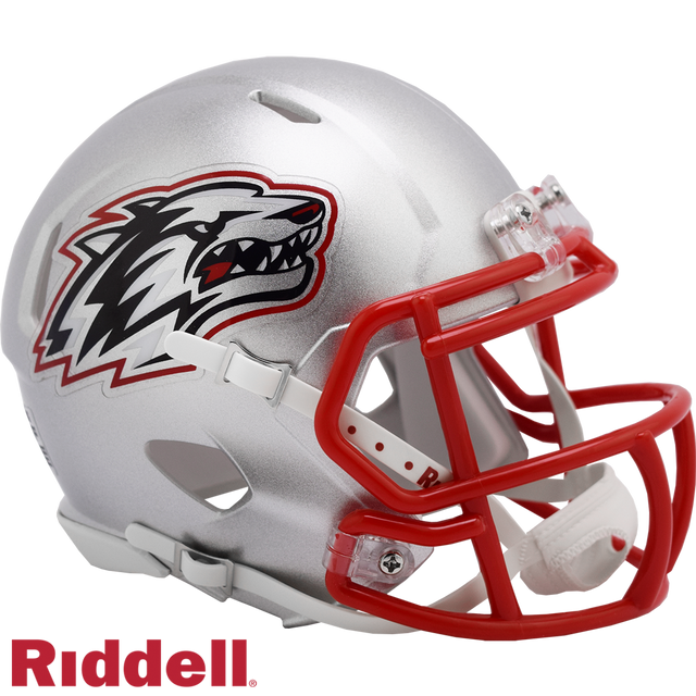 Réplica de casco Riddell Mini Speed ​​Style de New Mexico Lobos, color plateado