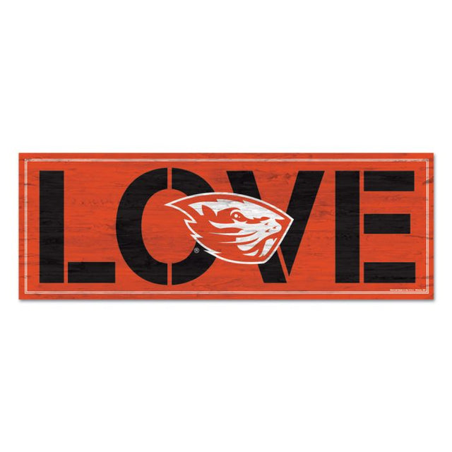 Oregon State Beavers Wood Sign 8"x23" 1/4" thick