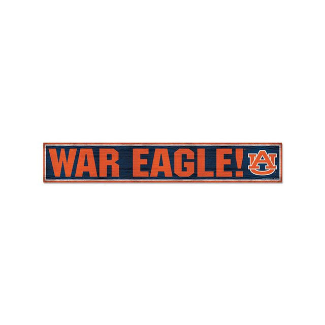 Auburn Tigers Wood Sign 6"x36" 3/8" thick