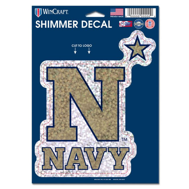 Navy Midshipmen Shimmer Decals 5" x 7"