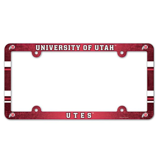 Utah Utes Lic Plate Frame Full Color