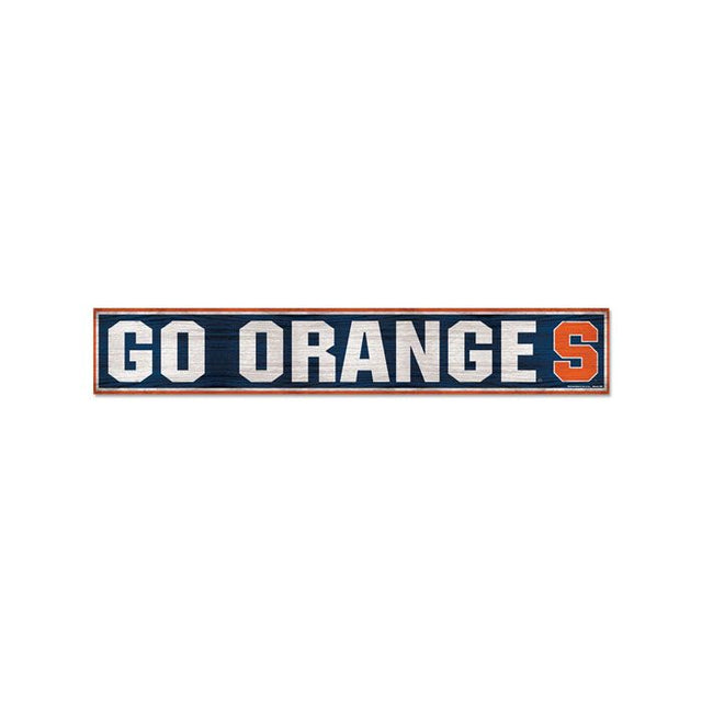 Syracuse Orange Wood Sign 6"x36" 3/8" thick