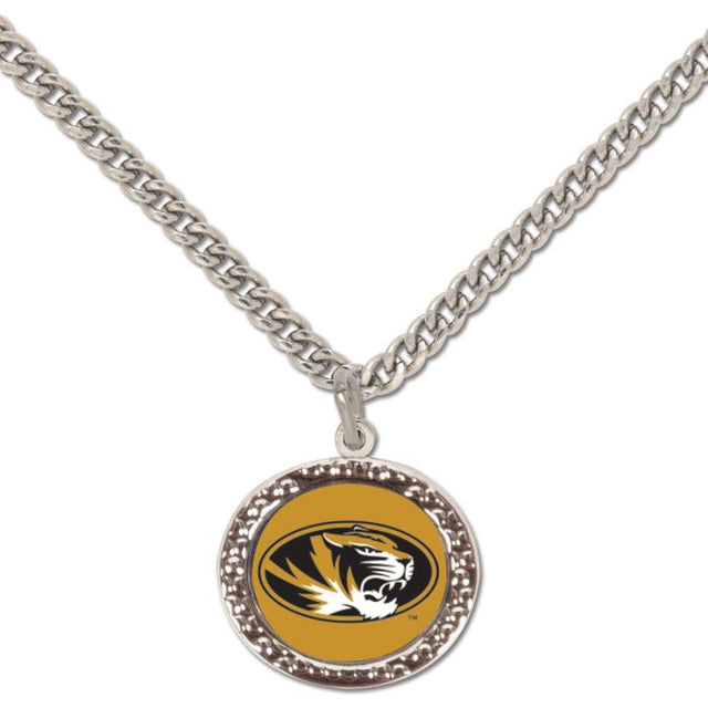 Collar de los Tigres de Missouri con tarjeta de joyería con dije