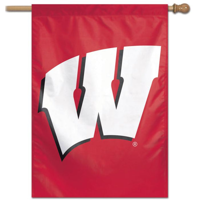 Bandera vertical de Wisconsin Badgers de 28" x 40"