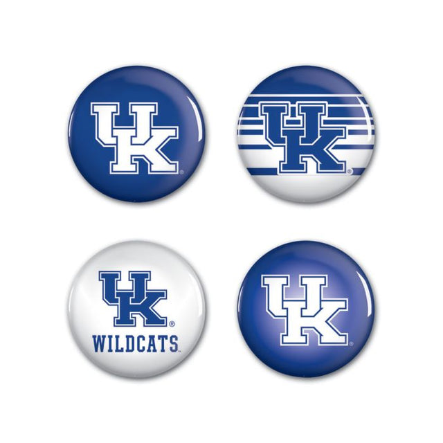 Paquete de 4 botones Kentucky Wildcats de 1 1/4" de diámetro