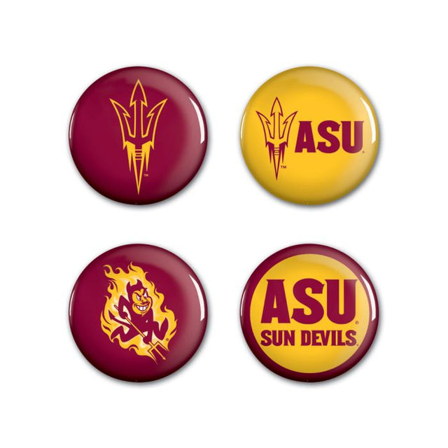 Arizona State Sun Devils Button 4 Pack 1 1/4" Rnd