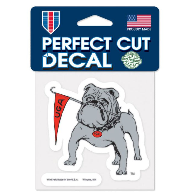 Georgia Bulldogs / Vintage Collegiate vault Perfect Cut Color Decal 4" x 4"