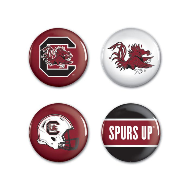 South Carolina Gamecocks Button 4 Pack 1 1/4" Rnd